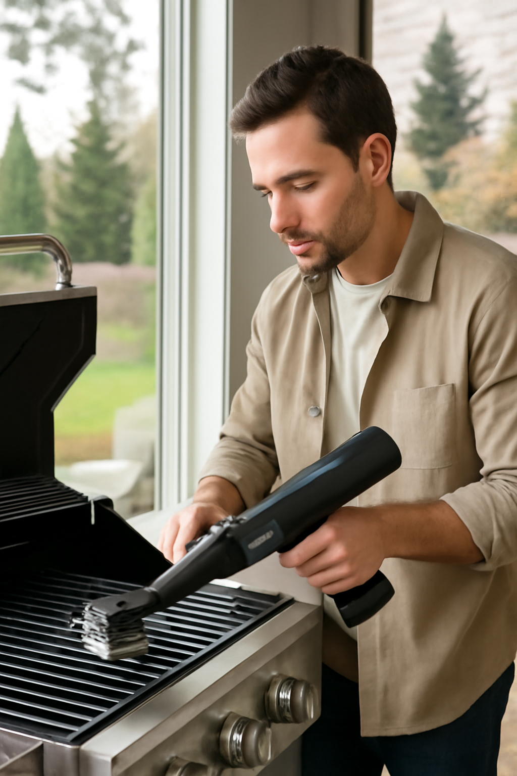 Sakerplus Electric Grill Brush - Lifestyle Image 1